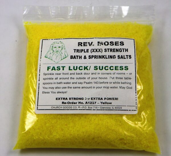 Yellow Fast Luck and Success Triple Strength Bath and Sprinkling Salt