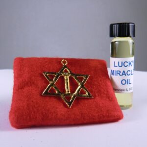 Lucky Miracle Pendant: Star of David with Mezuzah