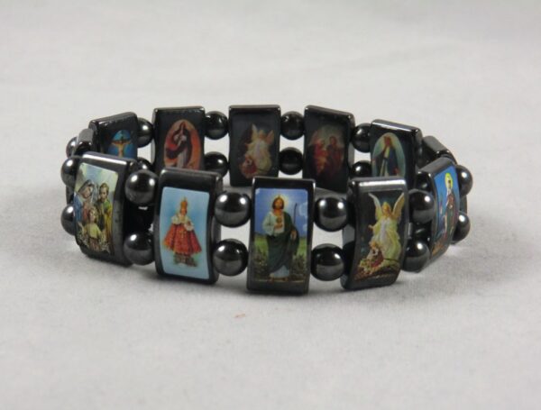 Powerful Saint Bracelet (Metal - Hematite)