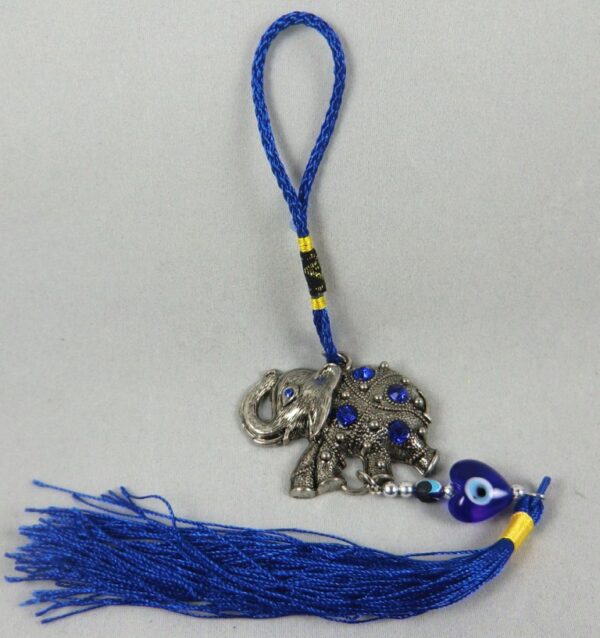 Lucky Elephant / Eye of Protection Hanging Talisman