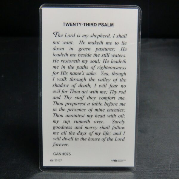 Twenty-Third Psalm Blessed Prayer Card