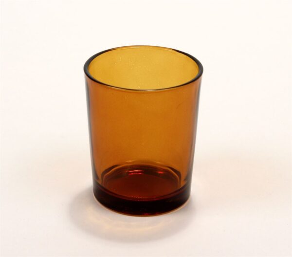 Glass Votive Candle Holder - Amber