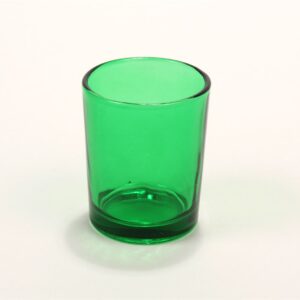 Glass Votive Candle Holder - Green