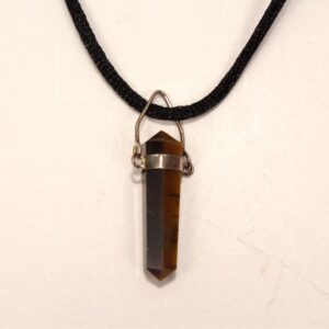 Tiger's Eye Protection Crystal Point Necklace