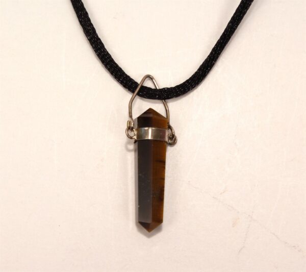 Tiger's Eye Protection Crystal Point Necklace