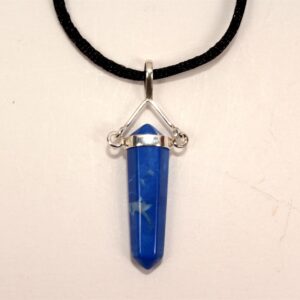 Turquoise Good Luck Crystal Point Necklace