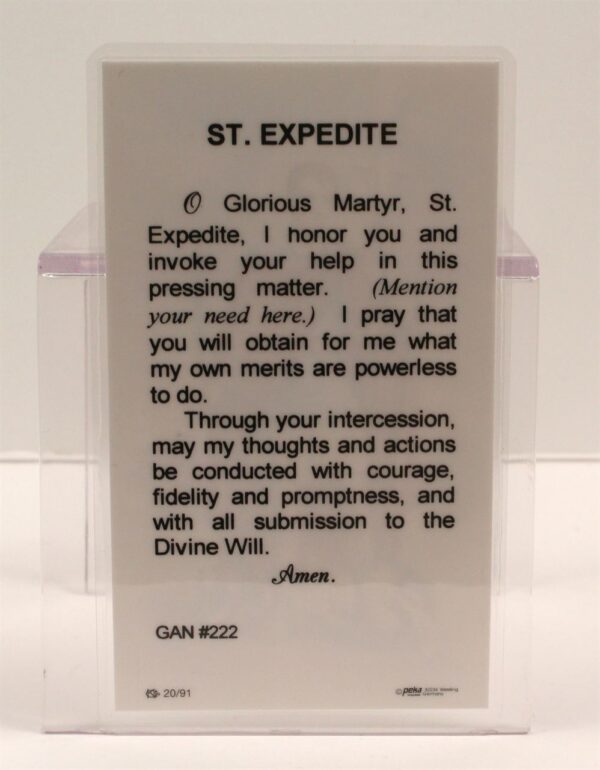 St. Expedite Prayer Card