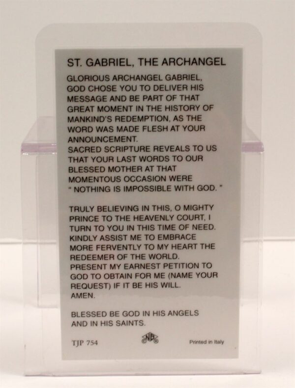 St. Gabriel the Archangel Prayer Card