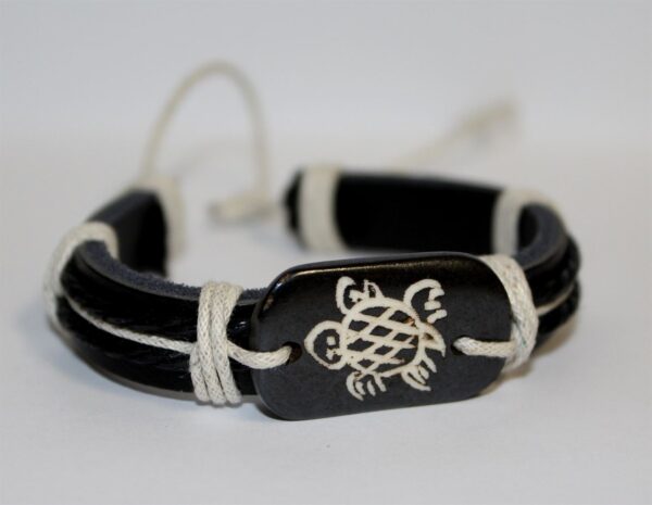 Lucky Hand/Lucky Gamblers Leather & Bone Bracelet