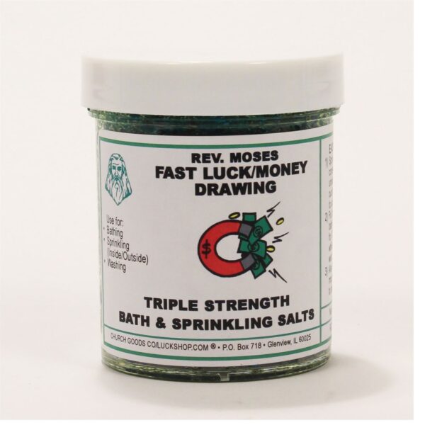 Fast Luck/ Money Drawing Bath and Sprinkling Salts 4 oz Jar