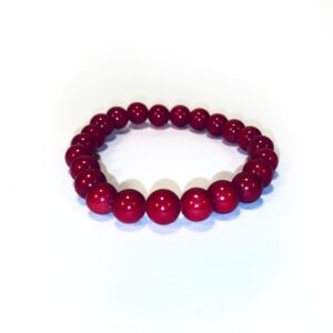 Red Power Bead Bracelet