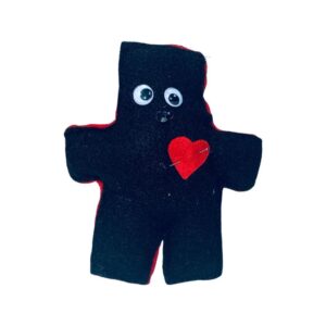 BLACK/RED BLESSED VOODOO DOLL