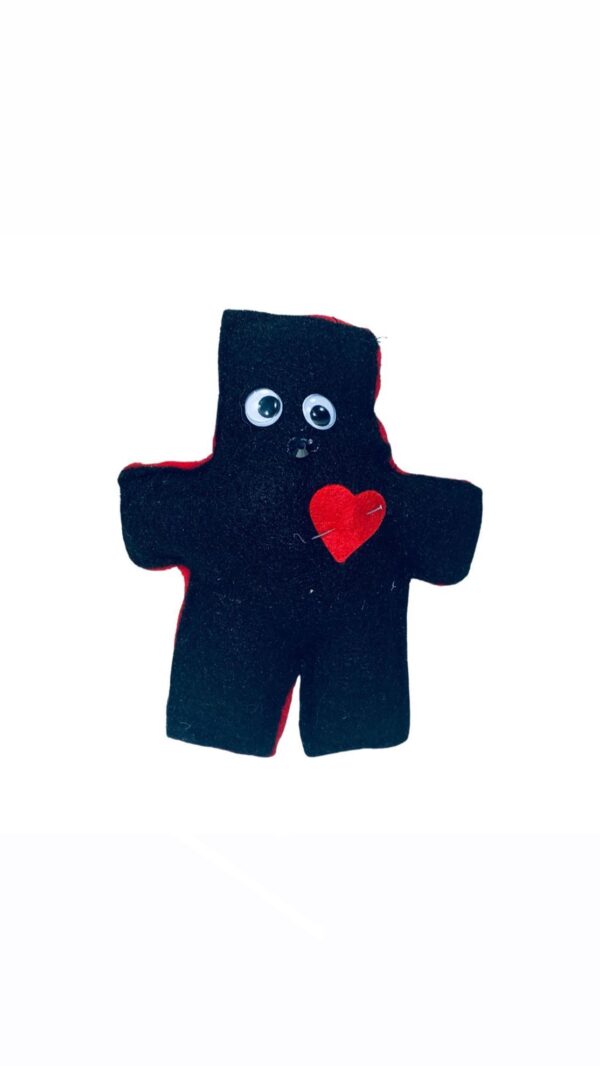 BLACK/RED BLESSED VOODOO DOLL