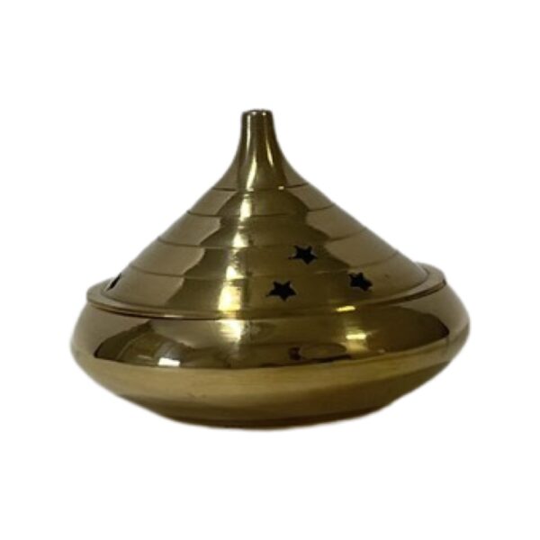 SAUCER ROUND BRASS - STAR DESIGN