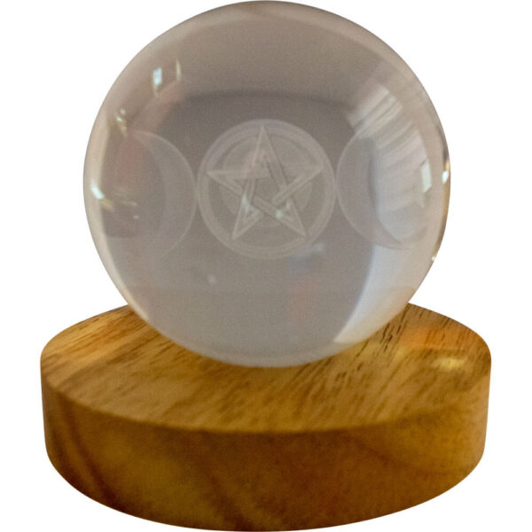 Crystal Ball 3D Moon Lights Off